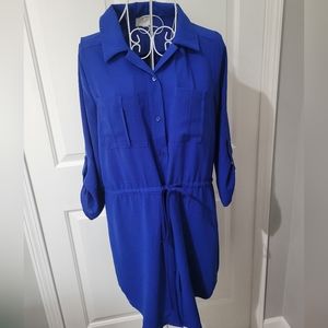 Sienna sky medium button down dress NWOT